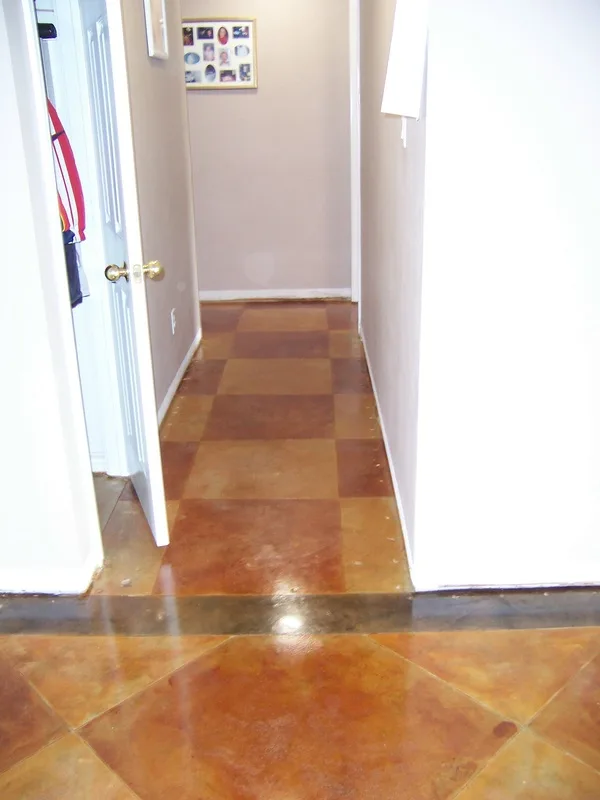 Custom Rustic stained concrete design