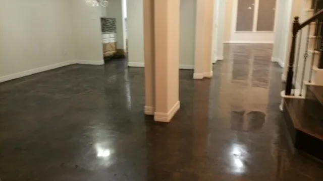 Residential Black Polished Concrete Houston