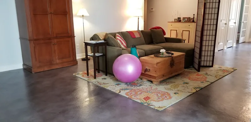 Gray Concrete Overlay for Living Room