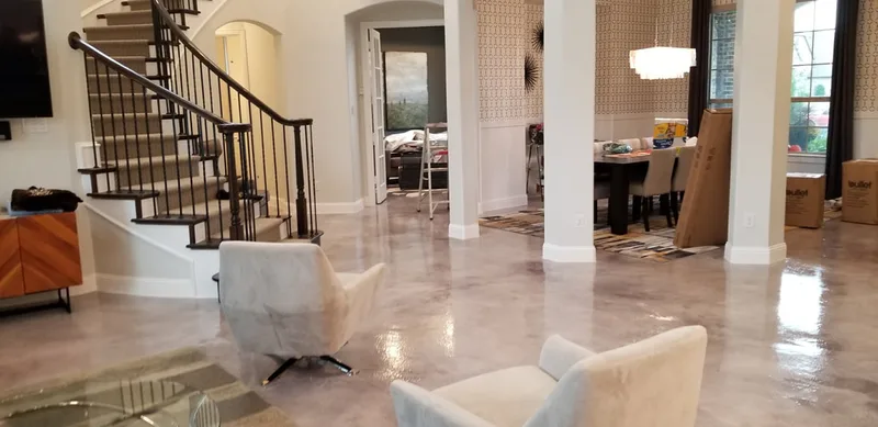 Modern Stained Concrete Overlay