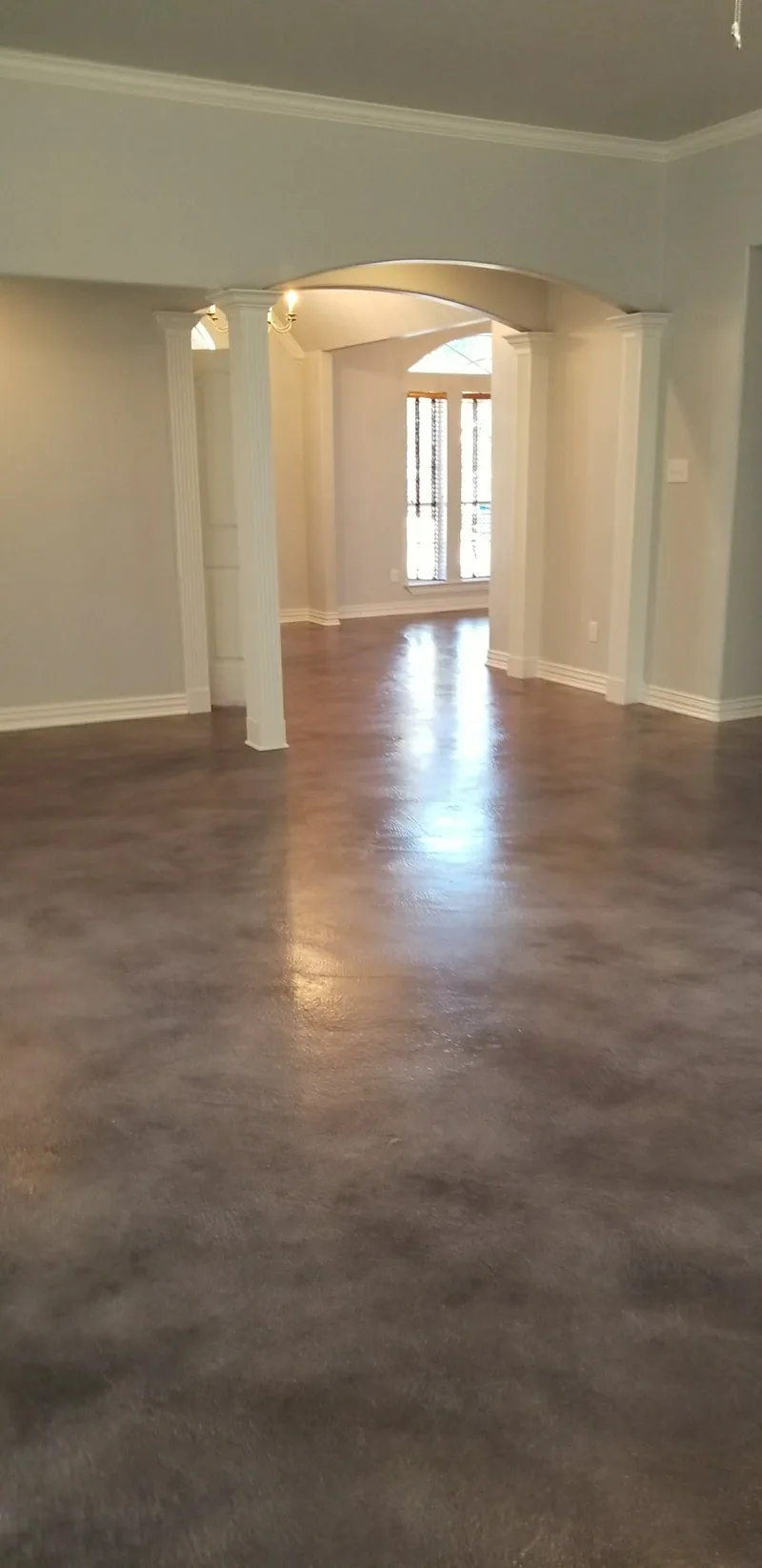 Stained Concrete Overlay Living Area
